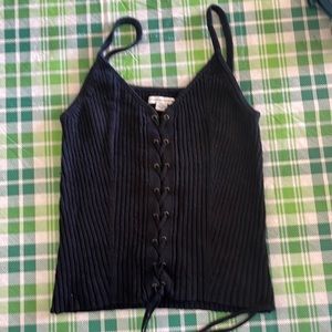 American Eagle black sweater strap sweater